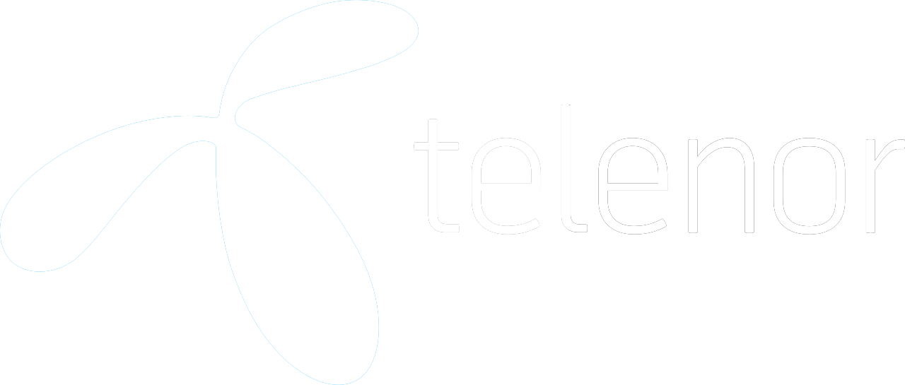 Telenor logo i hvit